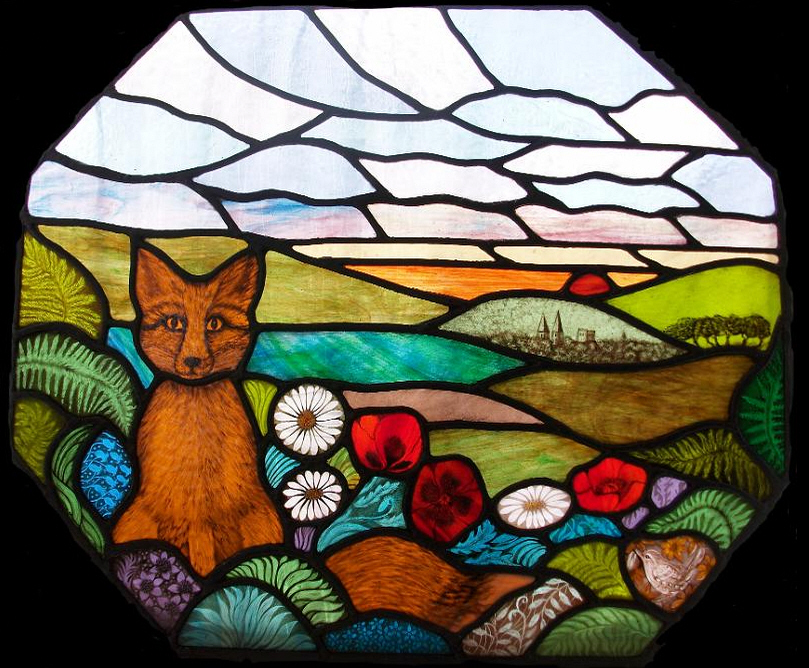 Wildlife Fox Stained Glass